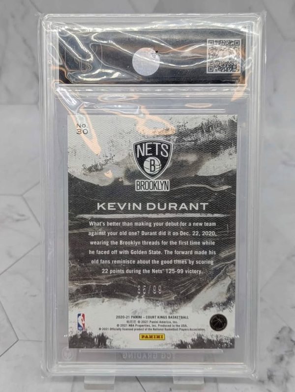 TCG Graded 2020-21 Panini NBA Court Kings Kevin Durant Card (10) - BP391384 - Image 5