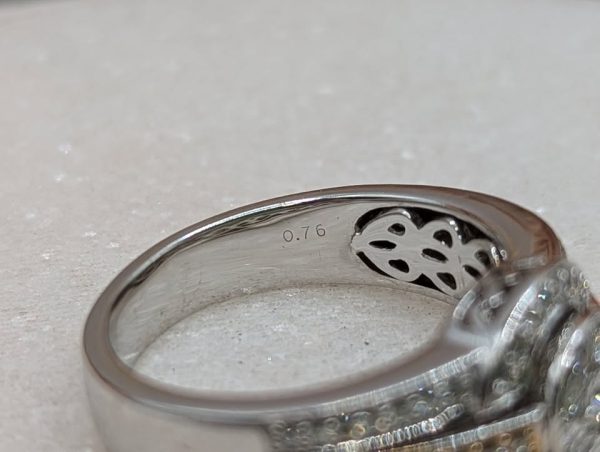 Valuated Lady's 18CT White Gold and Diamond Cluster Ring w/ Rose Gold Plating (9.1gms) - BP311199 - Image 25