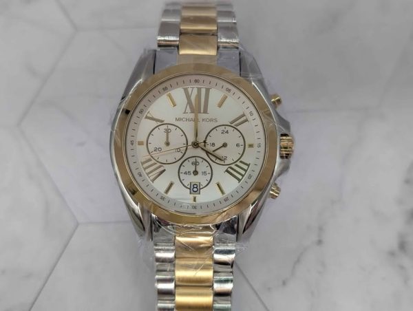 Michael Kors Bradshaw Silver Two Tone Chronograph Watch (MK-5627) - BP389911 - Image 2