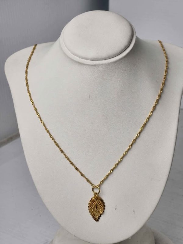 21CT YELLOW GOLD NECKLACE #GN385209 - Image 4
