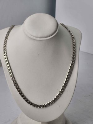 MENS 925CT SILVER FLAT LINK CHAIN #GN389443