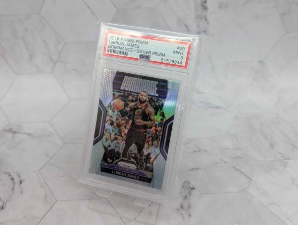 PSA Graded 2018 Panini Prizm LeBron James Dominance Card (Mint 9) - BP391383