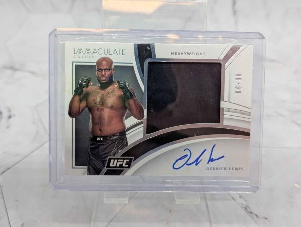Panini 2022 UFC Immaculate Collection Derrick Lewis Autograph/Memorabilia Card (80/99) - BP391094 - Image 2