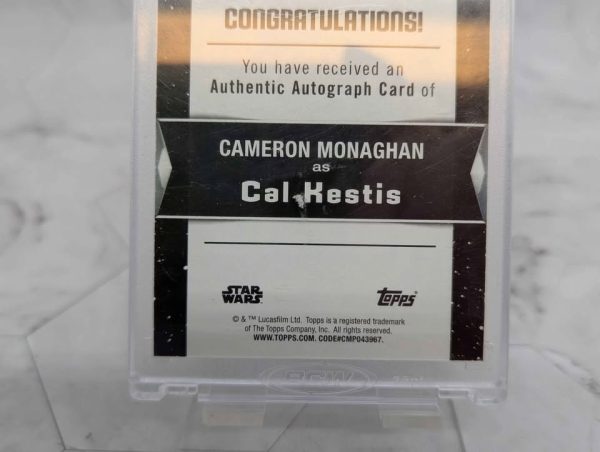 Topps Star Wars Cameron Monaghan as Cal Kestis Autograph Card - BP390993 - Image 7