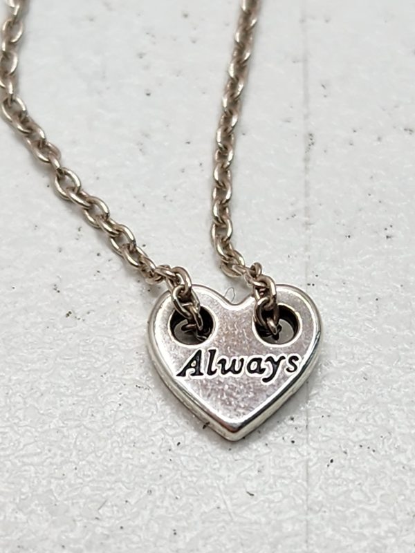 Pandora Sterling Silver Matching Engraved Heart Necklaces - IP391635 - Image 6