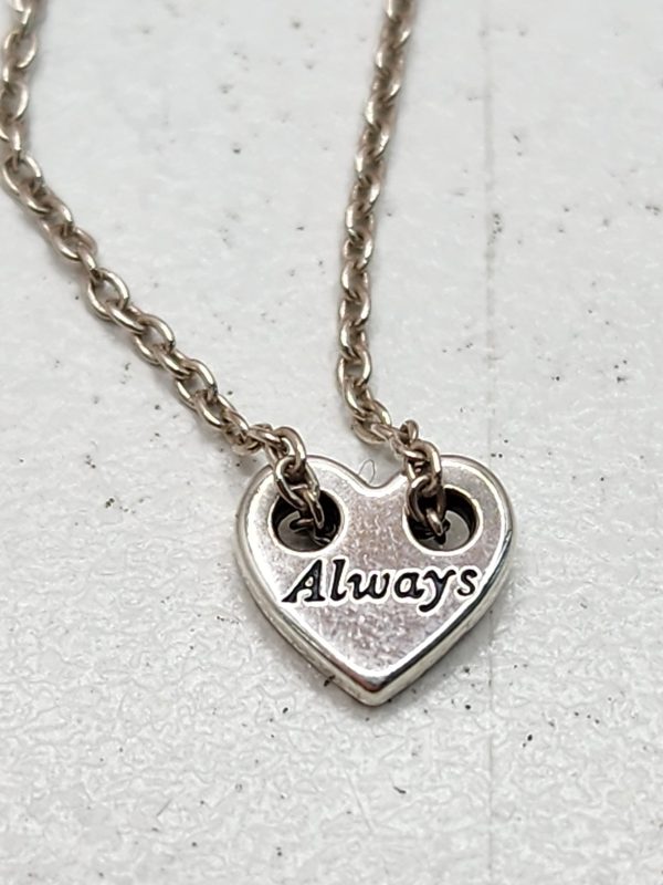 Pandora Sterling Silver Matching Engraved Heart Necklaces - IP391635 - Image 15