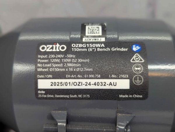 Ozito 150W 150mm Bench Grinder (OZBG150WA) - BP389925 - Image 4