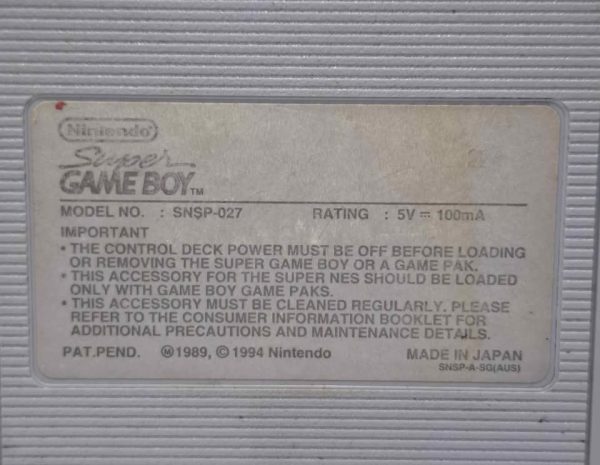 SUPER GAME BOY NINTENDO TW391645-19 - Image 7