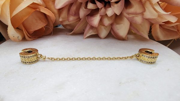 Pandora Gold Plated Engraved Pavé Safety Chain for Charm Bracelet - IP389463-3 - Image 12