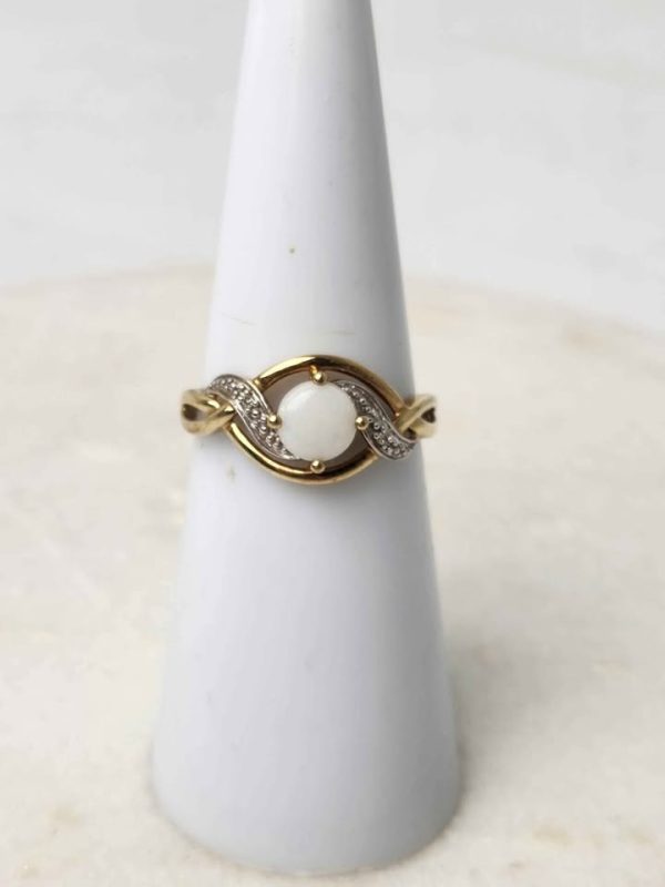 9CT YELLOW GOLD OPAL RING #GN392324 - Image 7