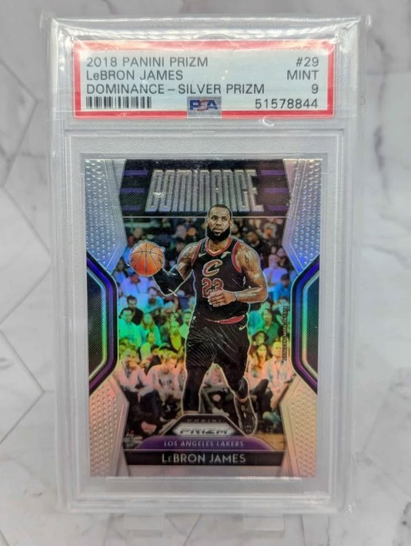 PSA Graded 2018 Panini Prizm LeBron James Dominance Card (Mint 9) - BP391383 - Image 2