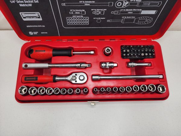 Sidchrome 53PC 1/4" Drive Socket Set Metric/AF - IP391860 - Image 7