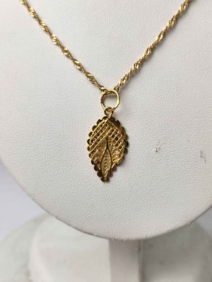 21CT YELLOW GOLD NECKLACE #GN385209