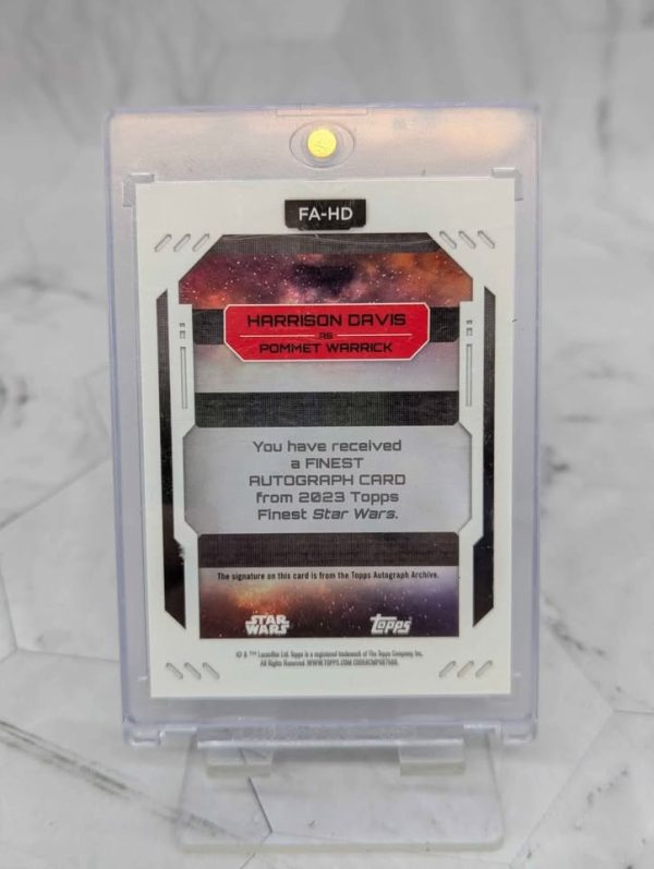 Topps Finest Star Wars Harrison Davis as Pommet Warrick Autograph Card - BP390993-9 - Image 5
