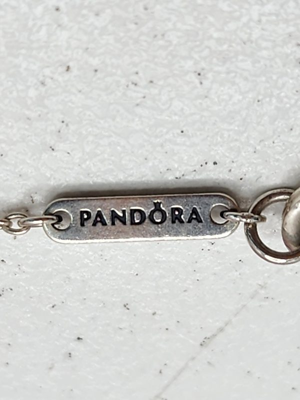 Pandora Sterling Silver Matching Engraved Heart Necklaces - IP391635 - Image 9