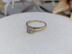 Valuated Ladies 9CT Yellow and White Gold Diamond Set Ring (3.12gms) - BP352406