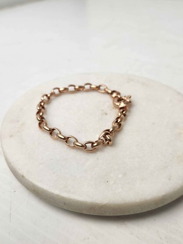 9CT ROSE GOLD BRACELET (BOLT LOCK) #GN388012 - Image 3