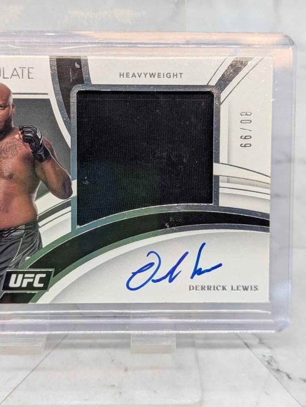 Panini 2022 UFC Immaculate Collection Derrick Lewis Autograph/Memorabilia Card (80/99) - BP391094 - Image 4