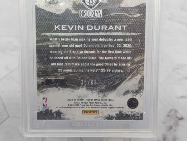 TCG Graded 2020-21 Panini NBA Court Kings Kevin Durant Card (10) - BP391384 - Image 7