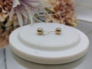 Ladies 9ct Yellow Gold Ball Earrings (0.95gms) - BP392900