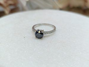 Valuated Ladies 14CT White Gold Blue Diamond Ring (2.27gms) - BP349489