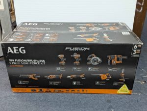 Sealed AEG 18V Fusion/Brushless 9 Pce 5Ah Force Kit (A18FX9B152B) - BP395730