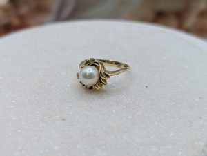 Ladies 14CT Yellow Gold Pearl Ring (2.7gms) - BP391333