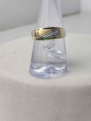 MENS 9CT YELLOW GOLD RING #398194