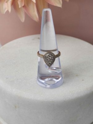 LADIES 9CT YELLOW GOLD DIAMOND RING #GN403710