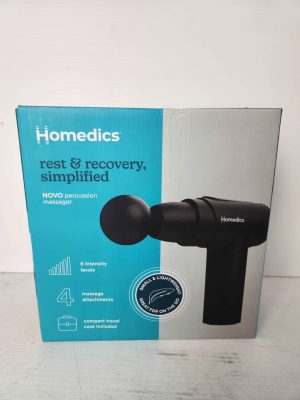 HOMEDIC MASSAGE GUN AND ACCESSORIES IN BOX #GN402896
