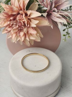 LADIES 9CT YELLOW GOLD BANGLE #GN403717