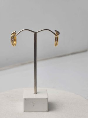 LADIES 18CT YELLOW GOLD EARRINGS #GN398598