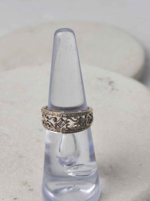 LADIES 9CT YELLOW GOLD PATT RING #GN402240