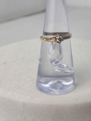 LADIES 9CT YELLOW GOLD DIAMOND RING #GN397996