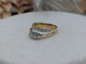 Valuated Ladies 18CT Yellow Gold Diamond Bridal Set (6.88gms) - BP347283