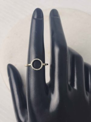 LADIES 9CT YELLOW GOLD OVAL RING #GN402241