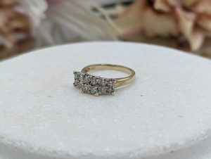 Valuated Ladies 9CT Yellow and White Gold Diamond Set Ring (3.54gms) - BP360926