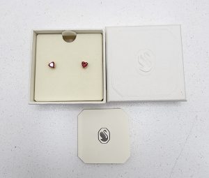 Swarovski Chroma Red Heart Stud Earrings - IP402104