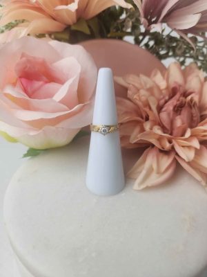 LADIES 18CT YELLOW GOLD RING #GN375681