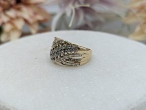 Ladies 9CT Yellow Gold Diamond Dress Ring (5.9gms) - BP398359