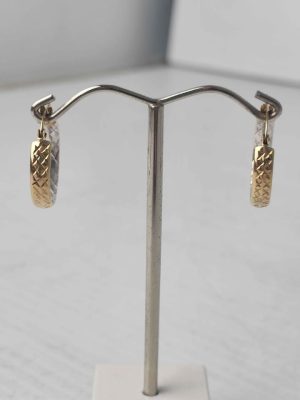 LADIES 9CT YELLOW GOLD SMALL HOOP EARRINGS #GN408142