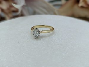 Valuated 18CT Yellow Gold & Platinum Diamond Set Ring (3.44gms) - BP386492