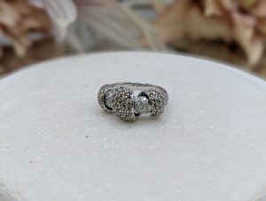 Valuated 18CT White Gold Diamond Set Spiral Ring (8.28gms) - BP370853