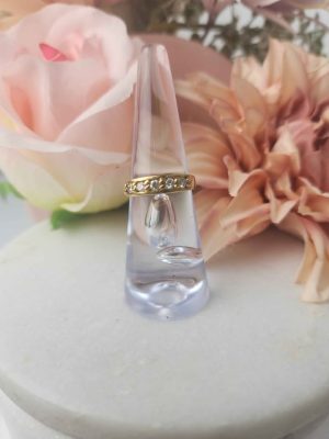 18CT YELLOW GOLD DIAMOND RING #GN352462