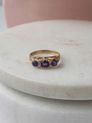 LADIES 9CT YELLOW GOLD RING #GN404939