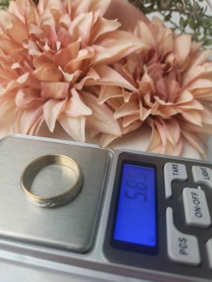 9CT YELLOW/WHITE GOLD SMOOTH RING #GN376534