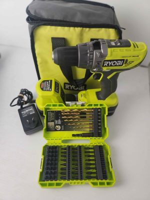 RYOBI HAMMER DRILL WITH BATTERY & CHARGER #GN409255