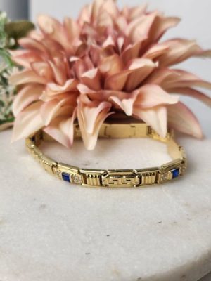 Hollow Blue Stone 14ct Bracelet - GN368684