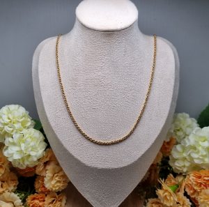14ct Yellow Gold Rope Link Necklace TW403120