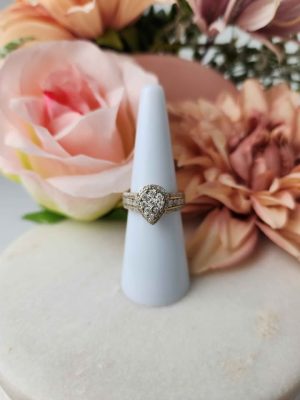 9CT YELLOW GOLD DIAMOND RING #GN354163